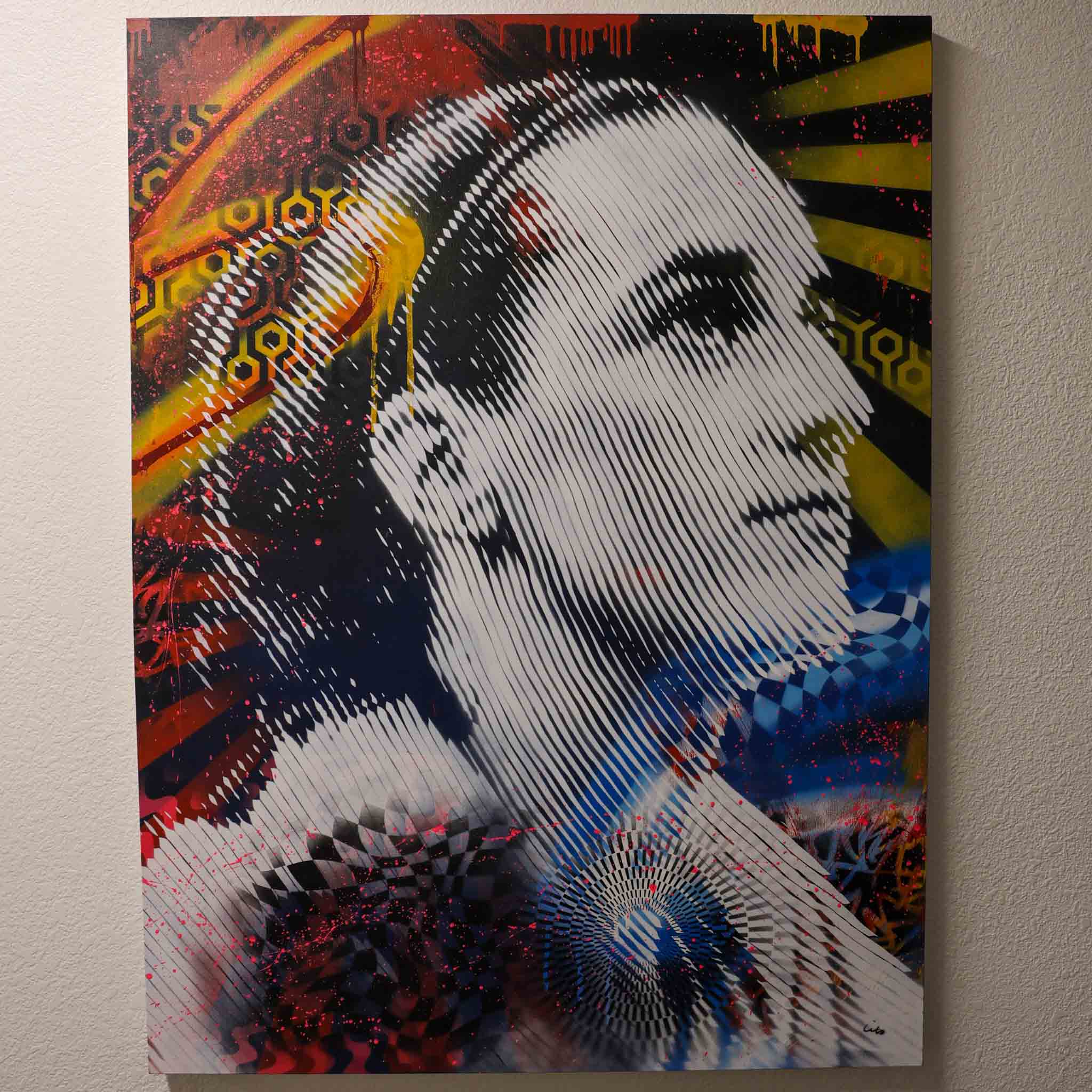 Caitlin Clark Halftone - original spray painting by Made By Cito