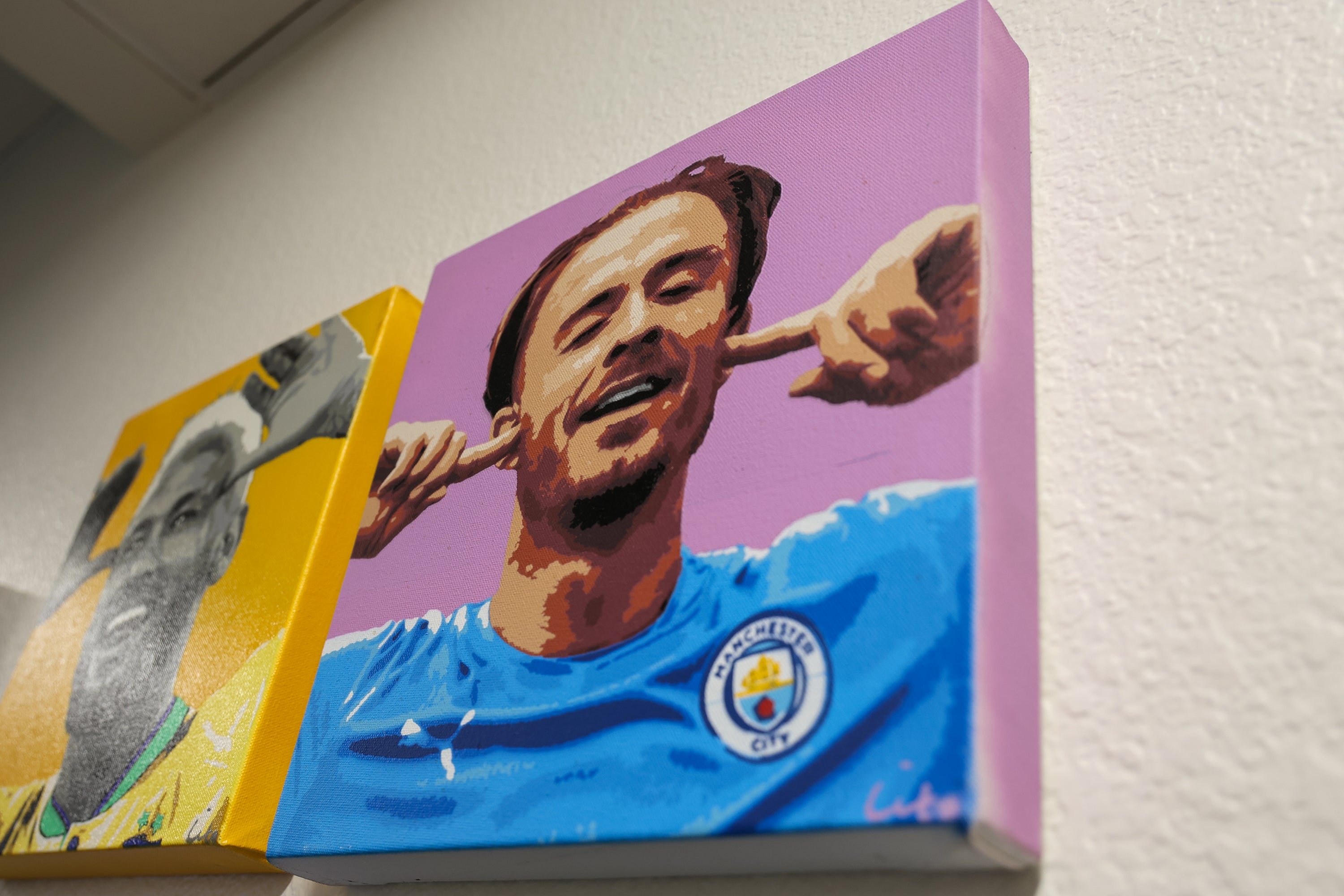 Jack Grealish painted canvas