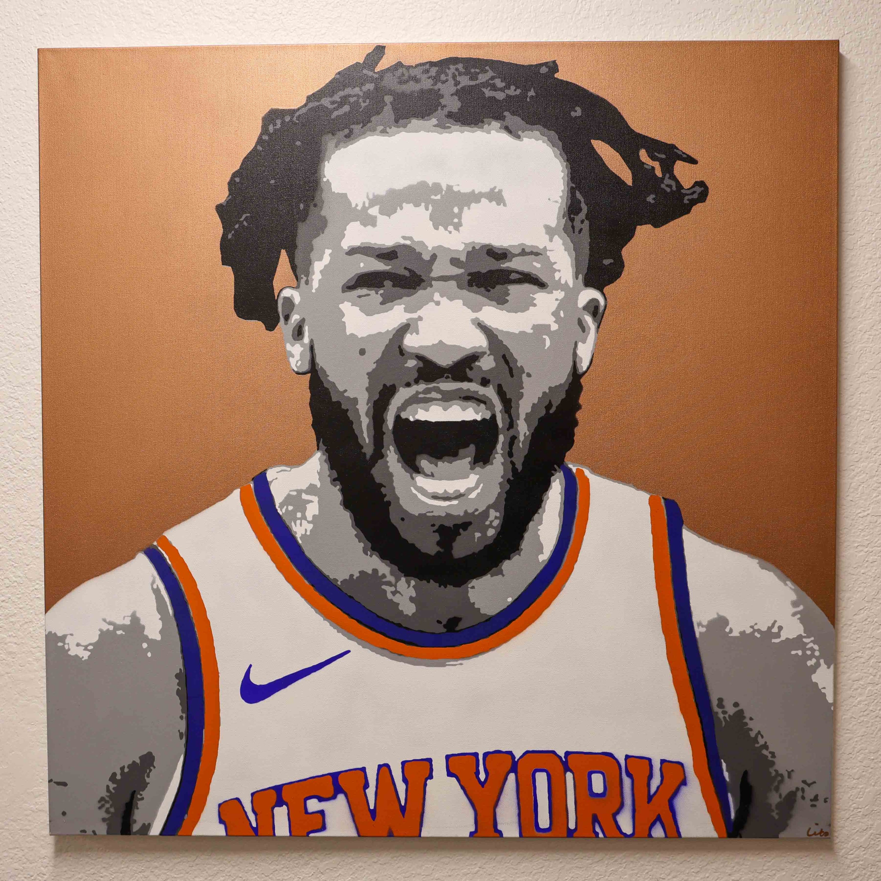 jalen brunson canvas painting