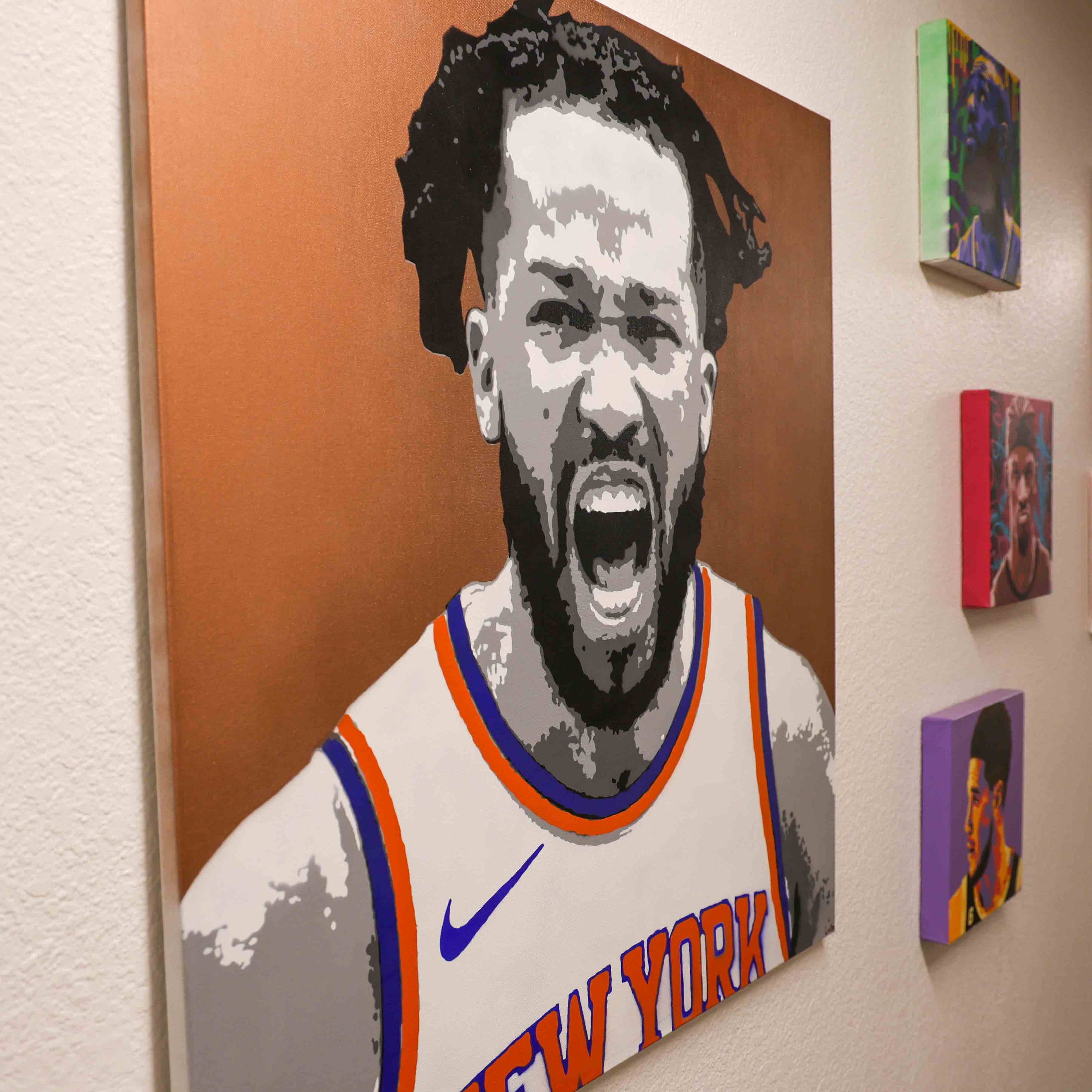 jalen brunson knicks painting on wall