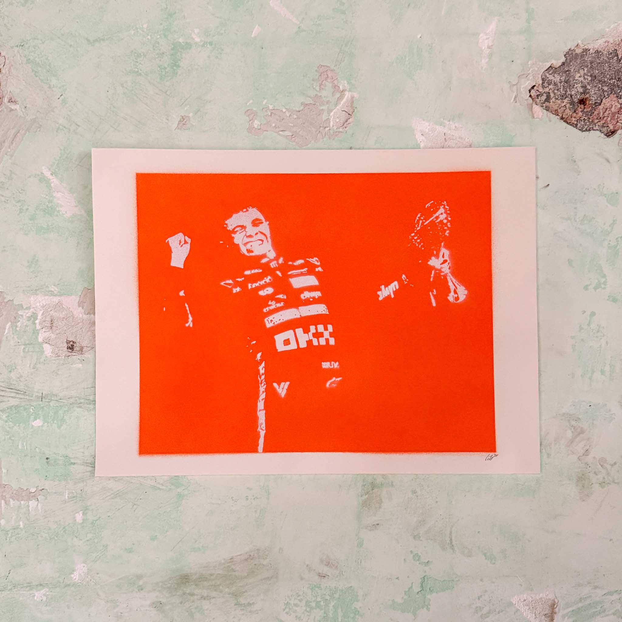 lando norris spray paint art