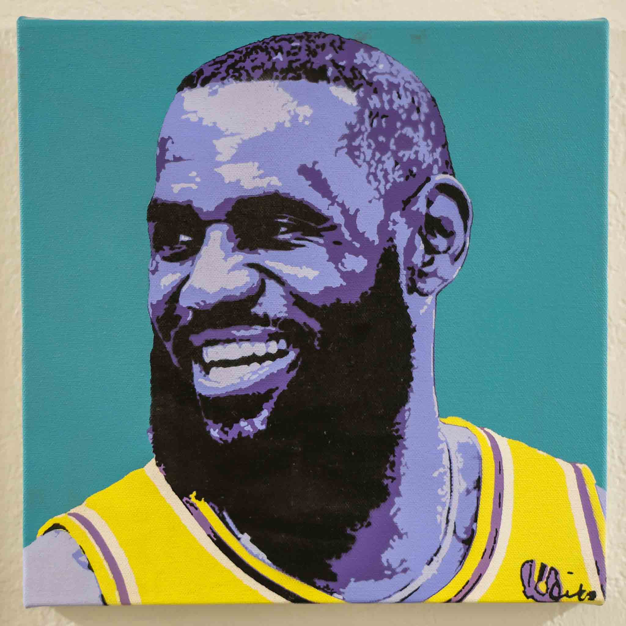 LeBron James Blue - original spray painting by Made By Cito