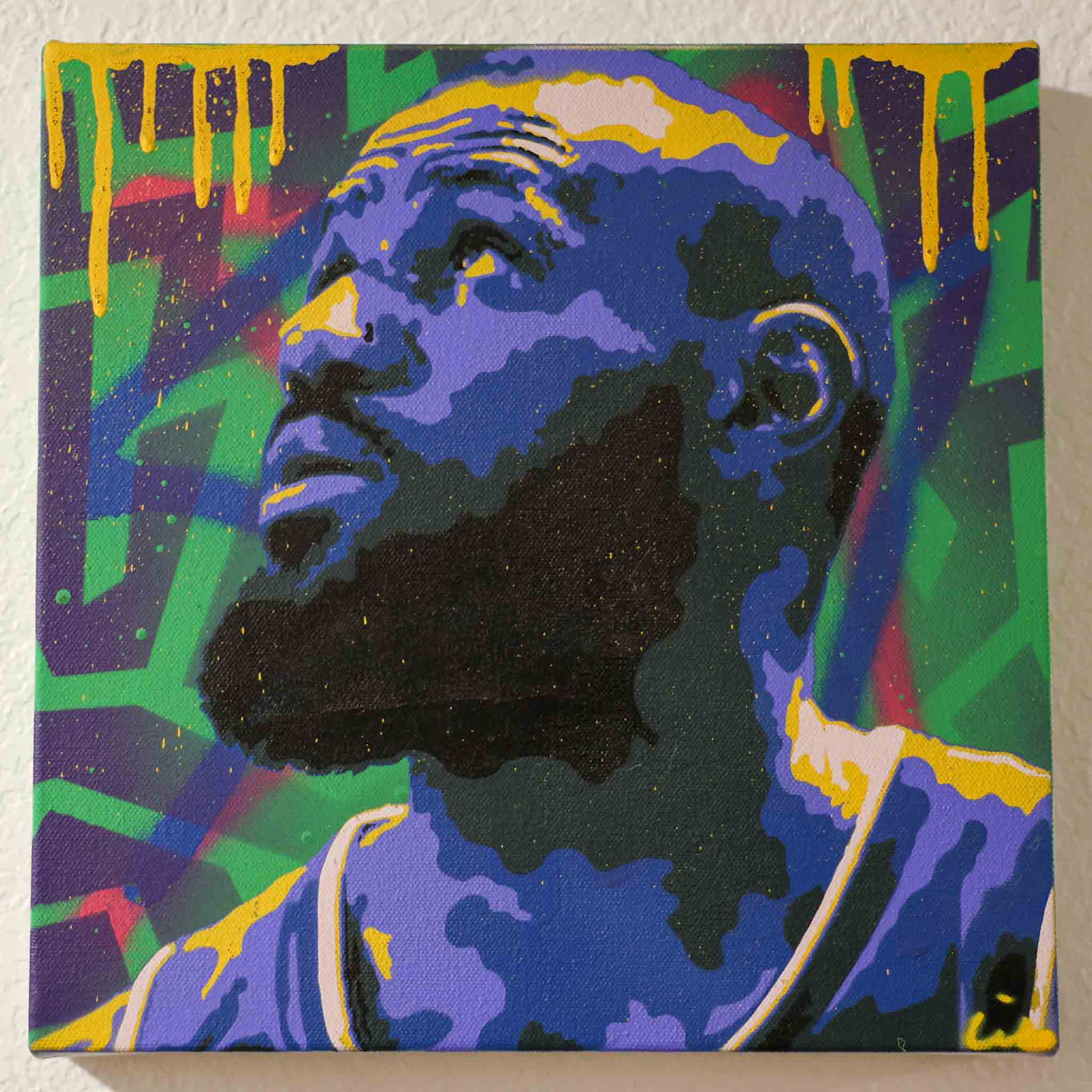 LeBron James (Trippy) - original spray painting by Made By Cito