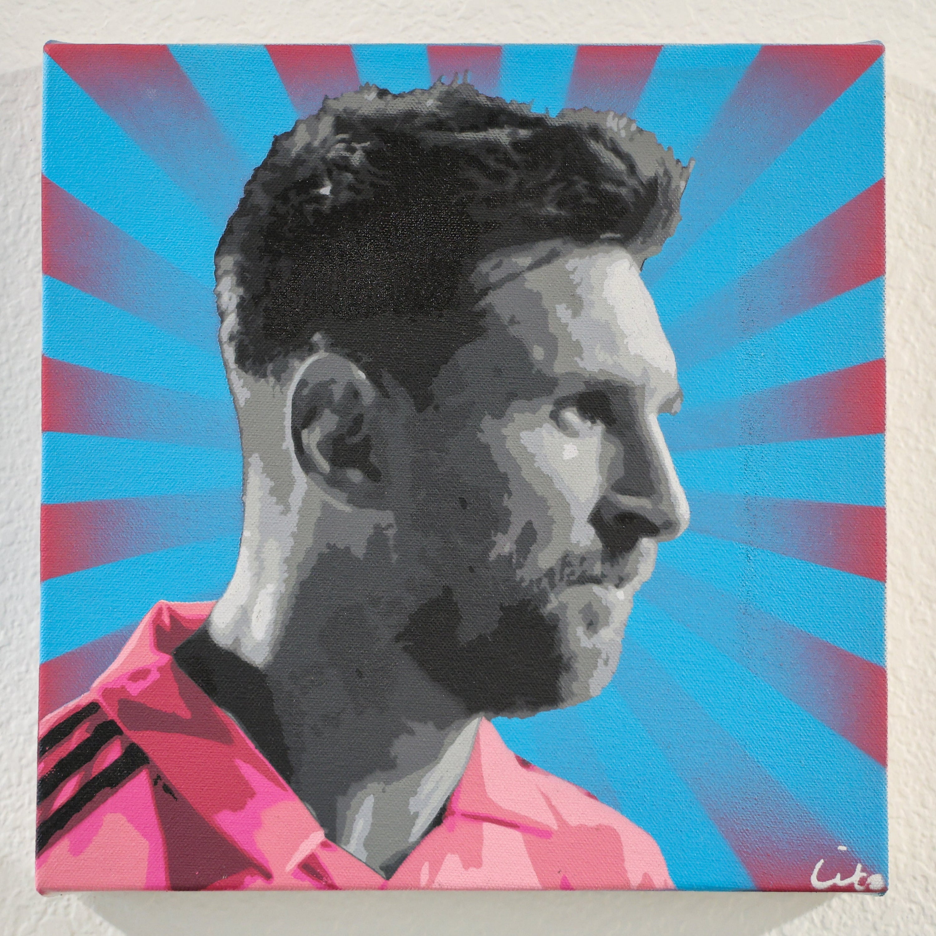 leo messi spray paint art