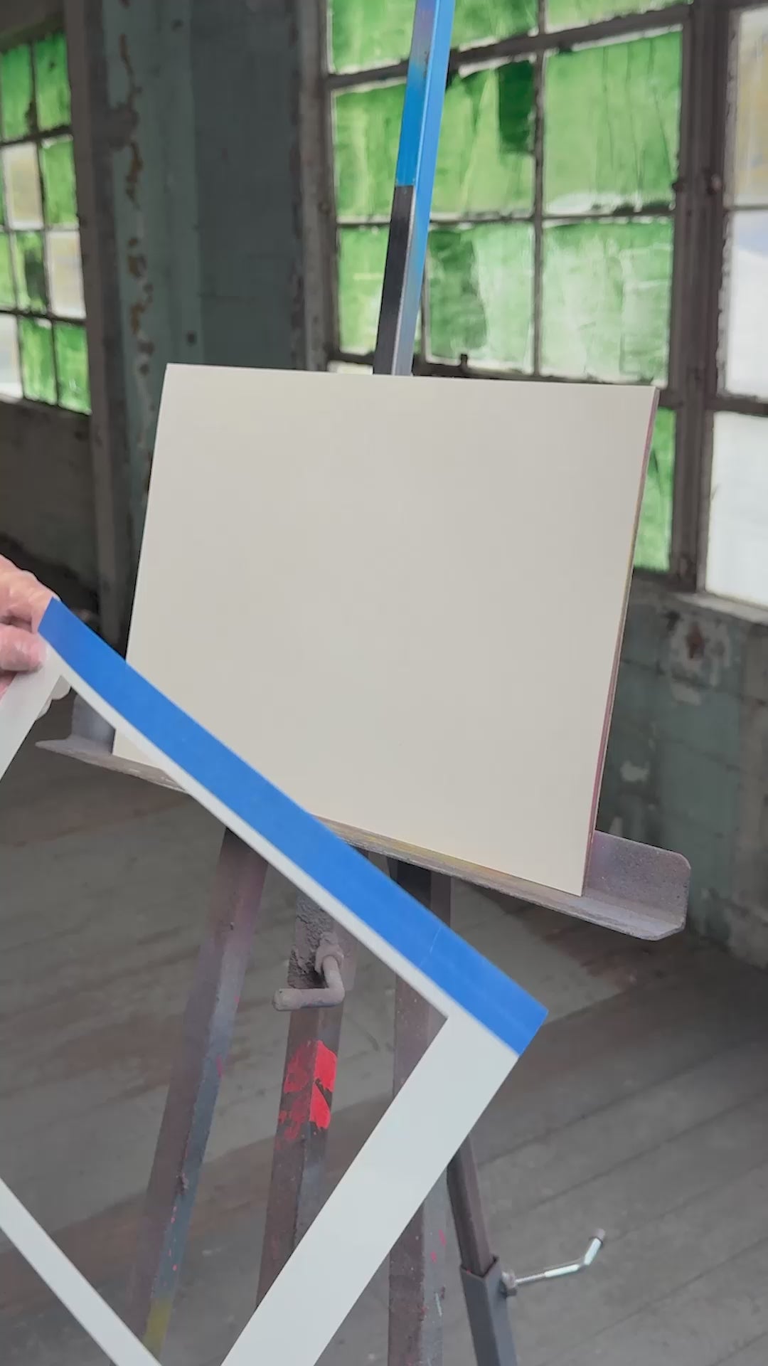 spray painting stencil video of lando norris prints being created