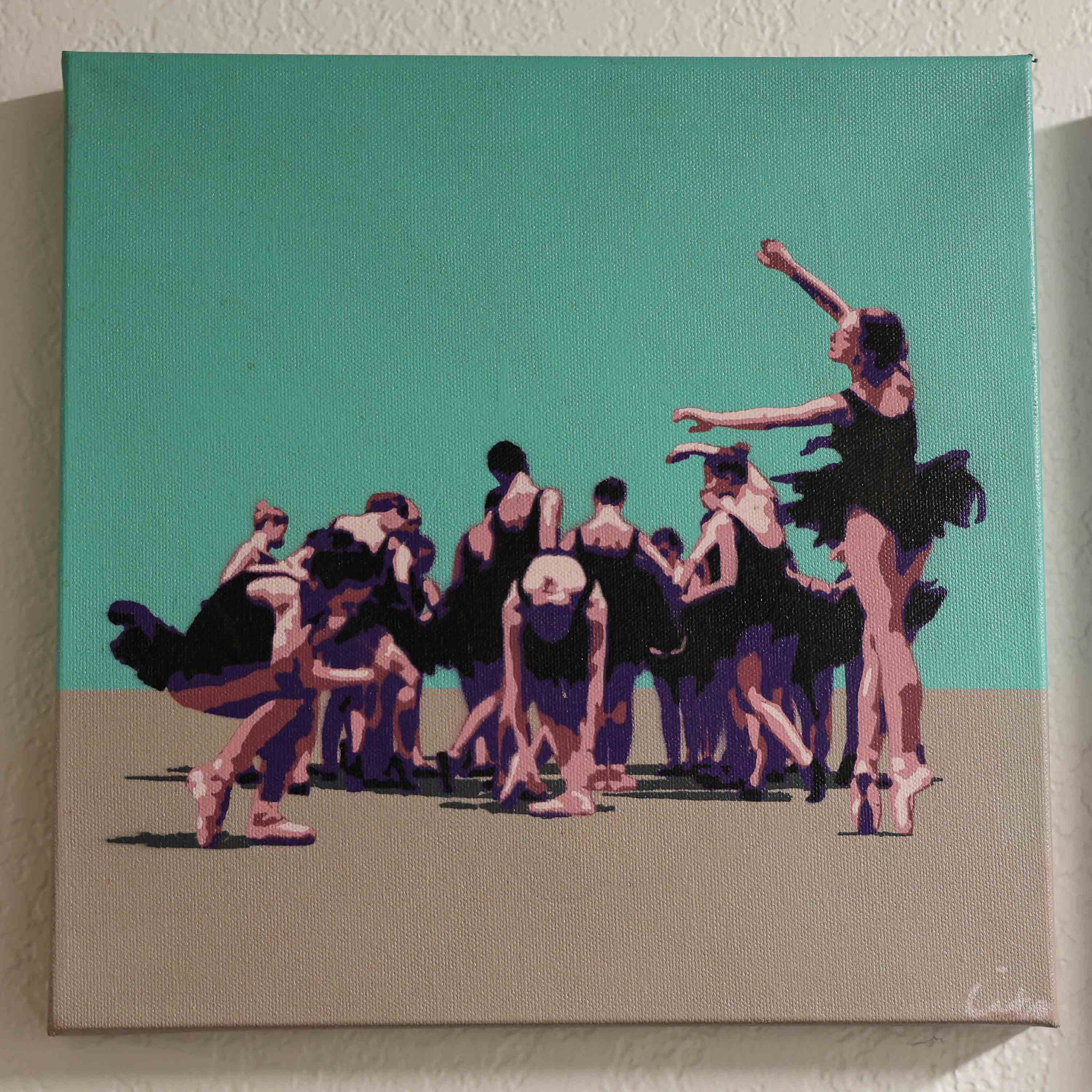 runaway dancers canvas painting