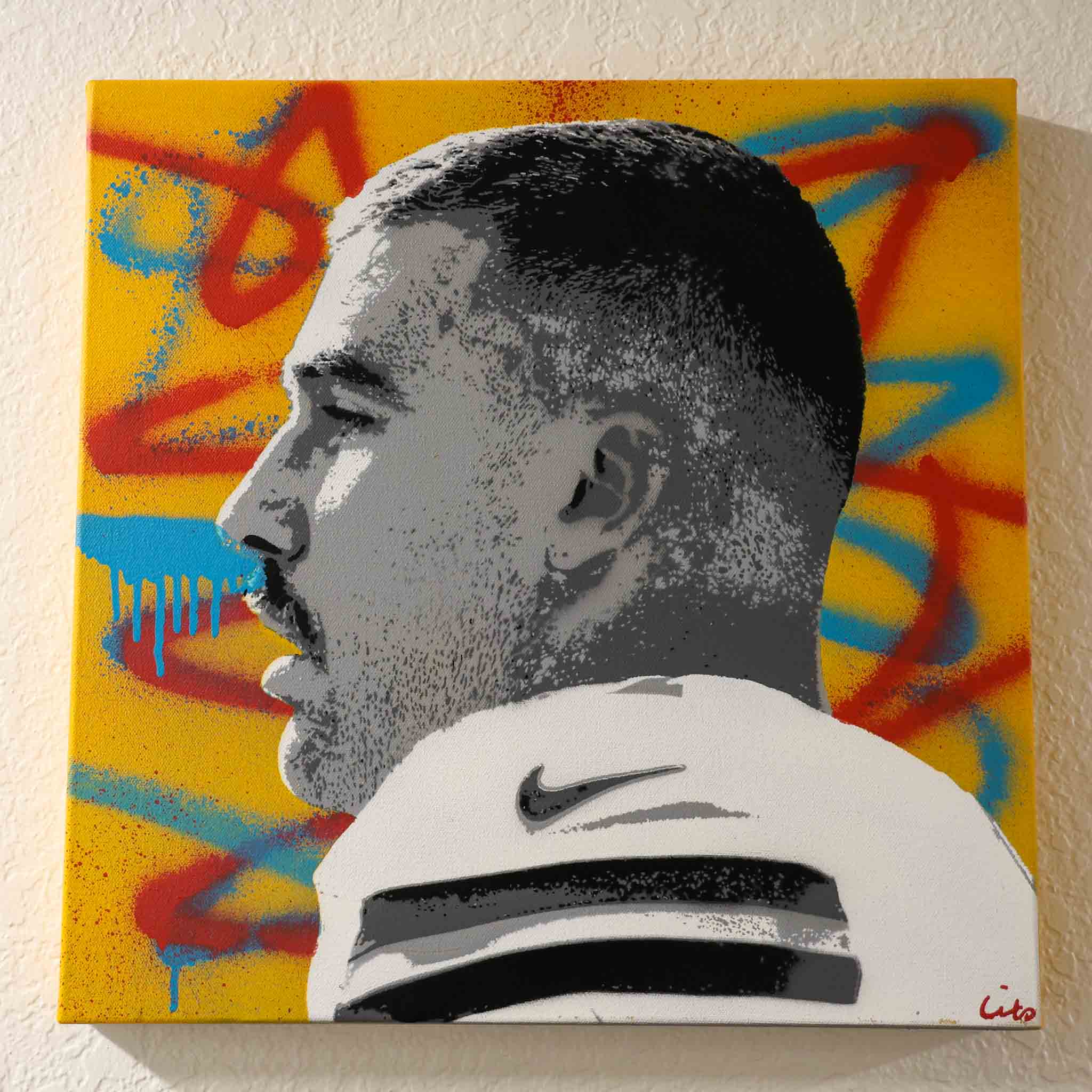 Travis Kelce - original spray painting by Made By Cito