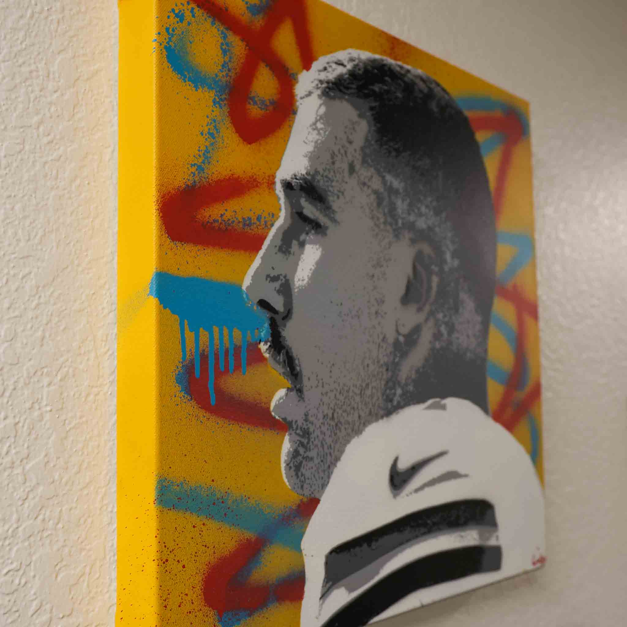 Travis Kelce - original spray painting by Made By Cito
