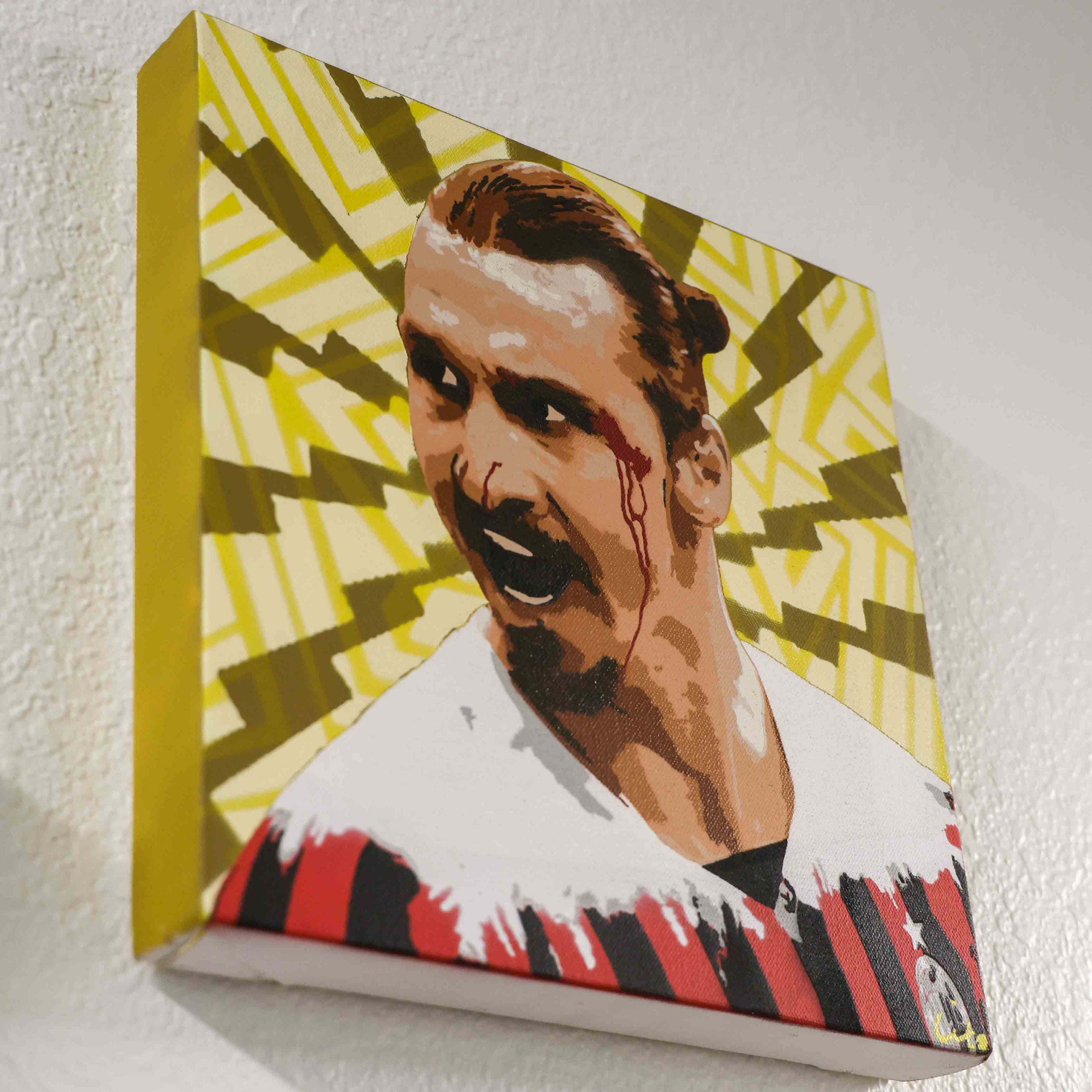 Zlatan Ibrahimović painting on wall